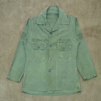 60s Vintage US Army OG-107 Sateen Utility Shirt - Medium