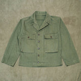 40s WW2 Vintage US Army HBT Utility Shirt - Medium