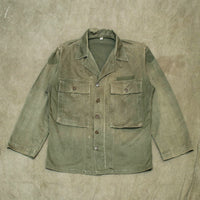 40s WW2 Vintage US Army HBT Jacket - Large