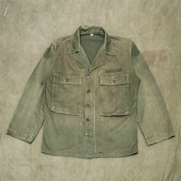 40s WW2 Vintage US Army HBT Jacket - Large