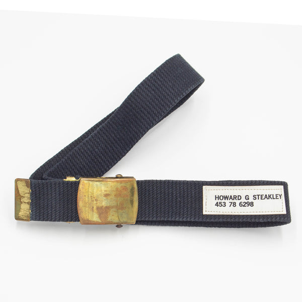 60s US Army Black Trouser Belt - 30"