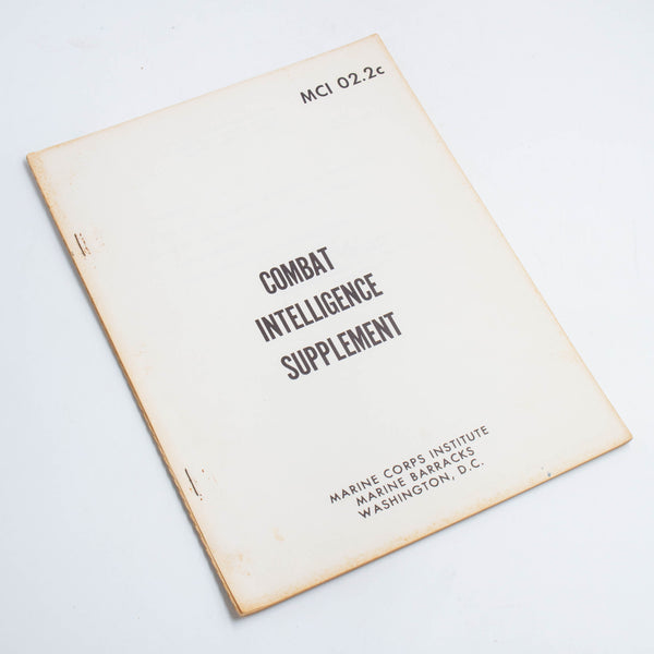 1966 USMC Combat Intelligence Supplement Field Manual