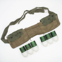 Vietnam War M-79 Grenade Launcher Bandoleer, Cups & Shells