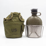 70s US Military 1 Qt. Plastic Canteen Set