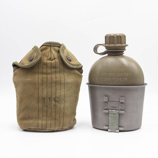 Matching 1963 Vietnam War 1 Qt. Plastic Canteen, Cup & Cover Set