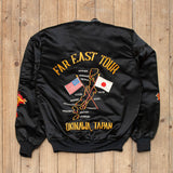 70s Vintage Embroidered Tour Jacket - Large