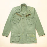 60s Vietnam War Vintage US Army Poplin Jungle Jacket - Small