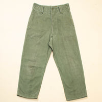 60s Vintage British Army Green Cotton Overall Trousers - 30x26