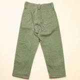 60s Vintage British Army Green Cotton Overall Trousers - 30x26