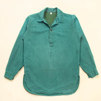 60s Vintage Swedish Army Grandad Shirt - Large