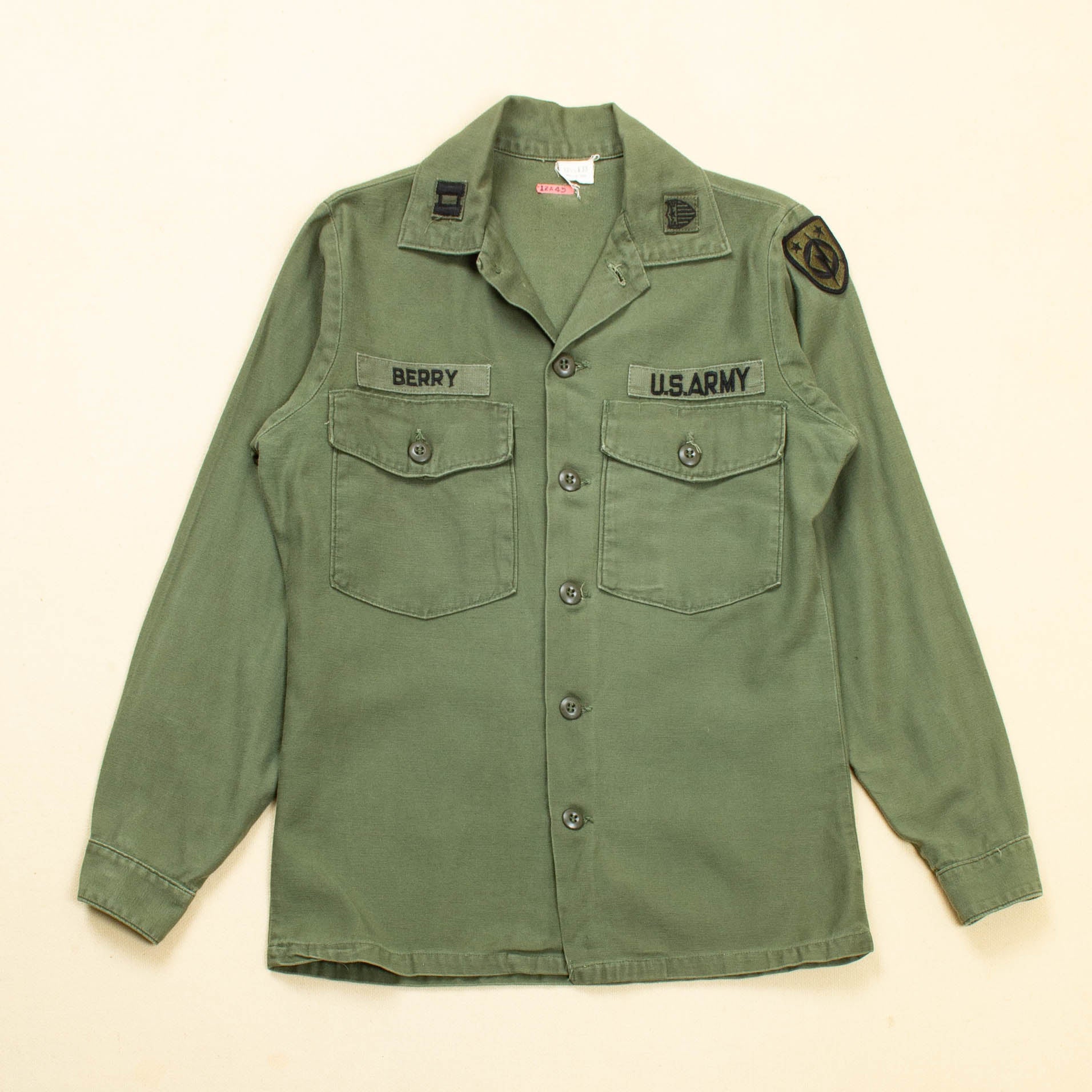 70s Vintage 'Berry' 3rd Pattern OG-107 Utility Shirt - Small