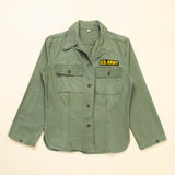 Rare 40s WW2 Vintage US Army Women's HBT Utility Shirt - Small