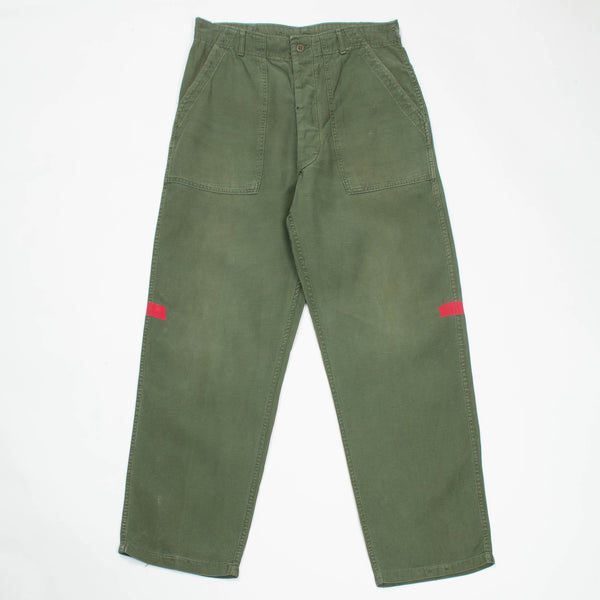 60s Vintage USMC Shore Party OG-107 Sateen Utility Trousers - 32x32