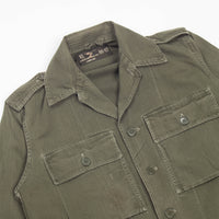 70s Vintage Dutch Army HBT Utility Shirt - Medium