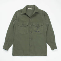 60s Vietnam War Vintage USMC 3rd Pattern OG-107 Utility Shirt - Small