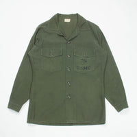 60s Vietnam War Vintage USMC 3rd Pattern OG-107 Utility Shirt - Medium