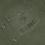 60s Vietnam War Vintage USMC 3rd Pattern OG-107 Utility Shirt - Medium