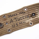 Rare Original NAMED Korean & Vietnam War USMC M1961 Webbing Belt
