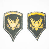 50s/60s US Army Cut Edge Specialist 5 Rank Patch Set