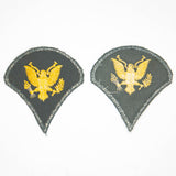 60s Vietnam War US Army Cut Edge Specialist 4 (E-4) Rank Patch Set