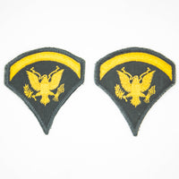 60s Vietnam War US Army Cut Edge Specialist 5 (E-5) Rank Patch Set