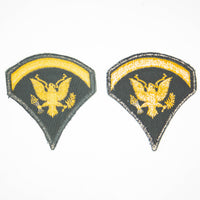 60s Vietnam War US Army Cut Edge Specialist 5 (E-5) Rank Patch Set