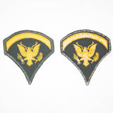 60s Vietnam War US Army Cut Edge Specialist 5 (E-5) Rank Patch Set