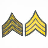 60s Vietnam War US Army Cut Edge Sergeant (SGT) Rank Patch Set