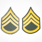 60s Vietnam War US Army Cut Edge Staff Sergeant (SSG) Rank Patch Set