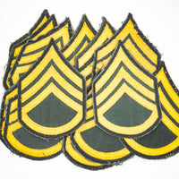 60s Vietnam War US Army Cut Edge Staff Sergeant (SSG) Rank Patch Set