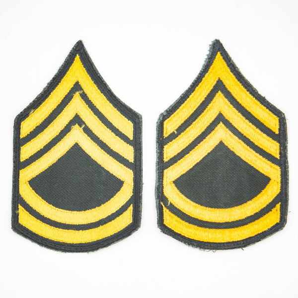 60s Vietnam War US Army Cut Edge Sergeant First Class (SFC) Rank Patch Set