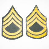 60s Vietnam War US Army Cut Edge Sergeant First Class (SFC) Rank Patch Set