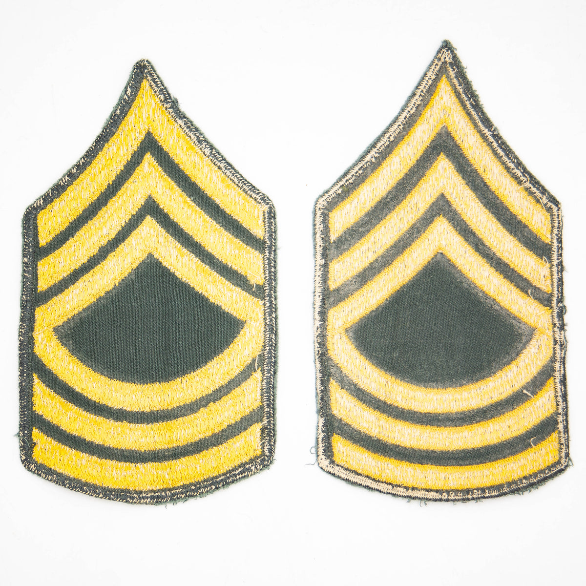 Msg Military 60s Vietnam War US Army Cut Edge Master Sergeant (MSG) Rank Patch Set ...