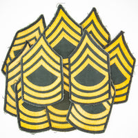 60s Vietnam War US Army Cut Edge Master Sergeant (MSG) Rank Patch Set