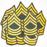 60s Vietnam War US Army Cut Edge Master Sergeant (MSG) Rank Patch Set