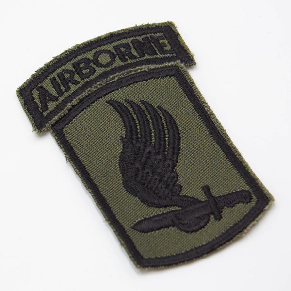 60s Vintage US Army Twill 173rd Airborne Brigade Patch & Tab