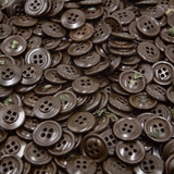 6x Original 1950s US Military 2cm Brown Plastic Buttons