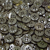 6x Original 1950s US Military 2cm Green Plastic Buttons