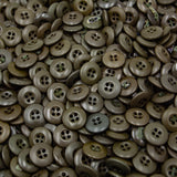 6x Original US Military 2cm Green Plastic Tropical Combat Uniform / BDU Buttons