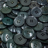 3x Original 60s British Army 3cm Green Plastic Middle Parka Buttons