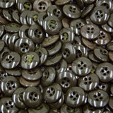 5x Original 60s US Military 2cm Early Green Plastic Tropical Combat Uniform Buttons