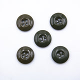5x Original 60s US Military 2cm Early Green Plastic Tropical Combat Uniform Buttons
