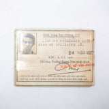 Original 60s South Vietnamese Military Service Medical Deferment Card