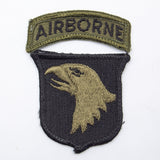 Vietnam Era Subdued 101st Airborne Division Patch & Airborne Tab