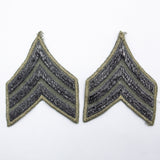 60s Vietnam War Subdued on Twill Sergeant Rank Chevron Patch Set
