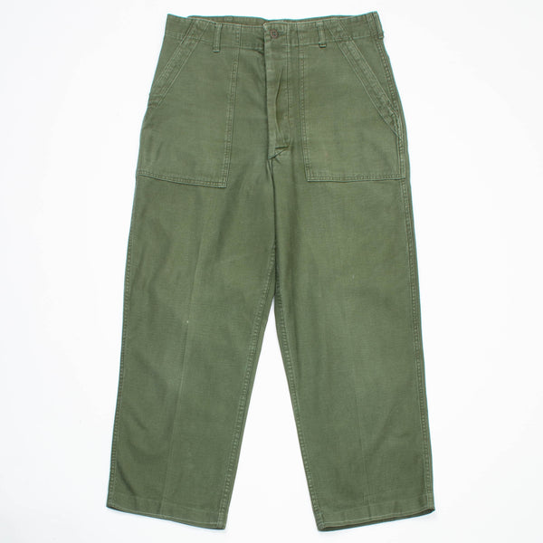 60s Vintage OG-107 Sateen Utility Trousers - 34x28