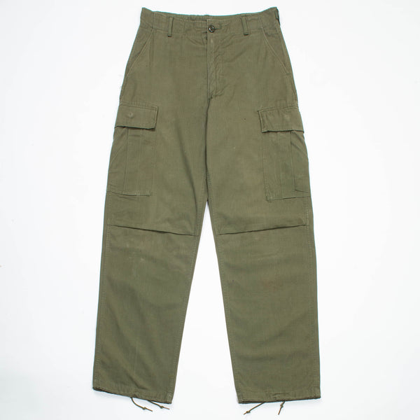 60s Vietnam War Vintage Tropical Combat Trousers - 32x33