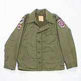 70s Vintage US Navy Jet Pilot Patched A-2 Deck Jacket - Large