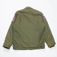70s Vintage US Navy Jet Pilot Patched A-2 Deck Jacket - Large
