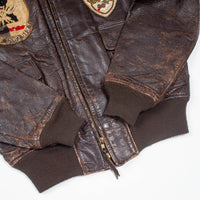 60s USMC Fighter Pilot G-1 Leather Flight Jacket - Medium